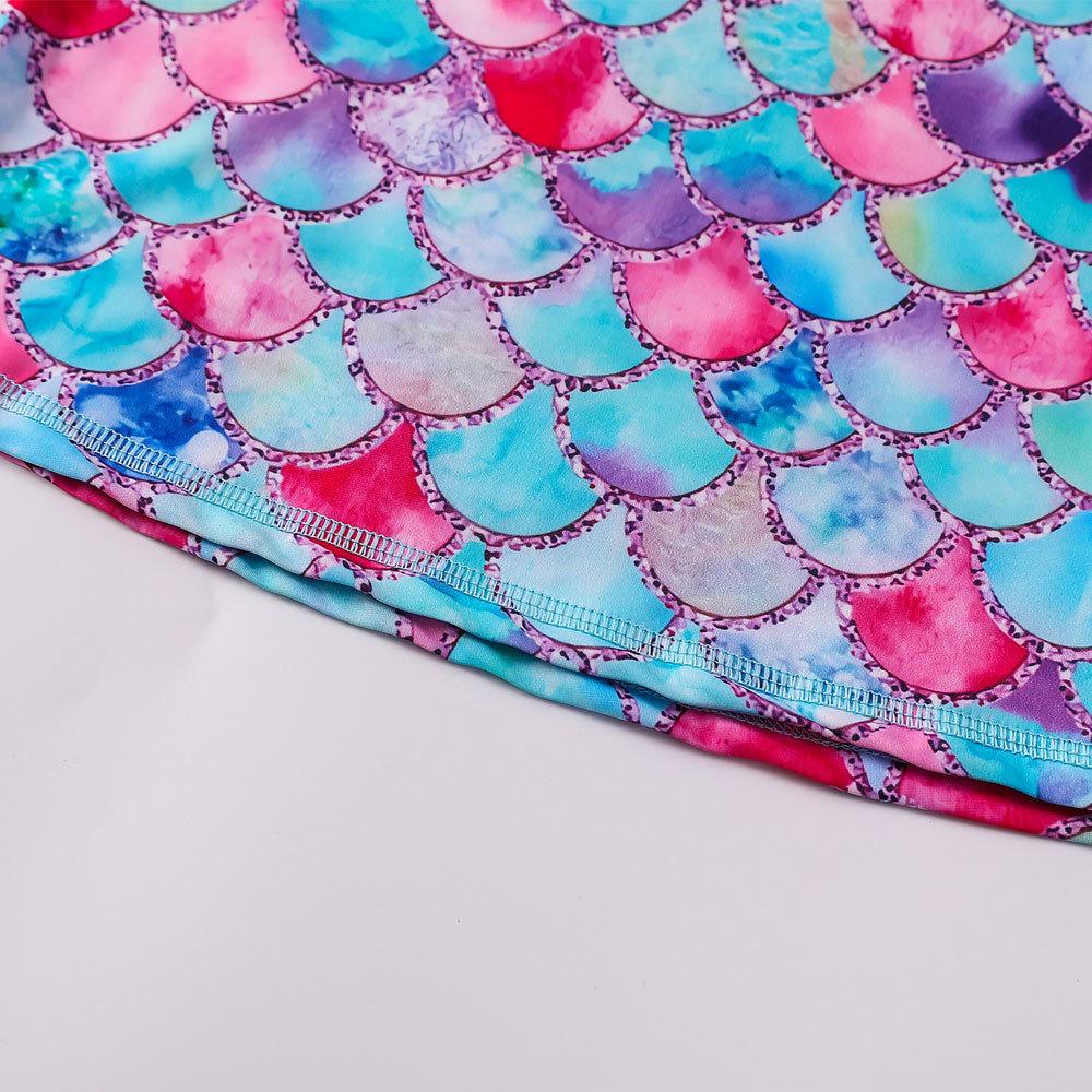 2 шт. купальники для девочек с длинными рукавами и круглым вырезом, купальный костюм, дышащая защита от солнца, рашгард