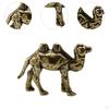 Brass Camel Miniature Decorative Modern Home Decor Figurine Animal Statue for Bookshelf