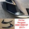 Накладки-полоски на передние противотуманные фары 'Брови' для Peugeot 3008 5008 GT 2017 -  Аксессуары из АБС-пластика Хром / Углеродного волокна