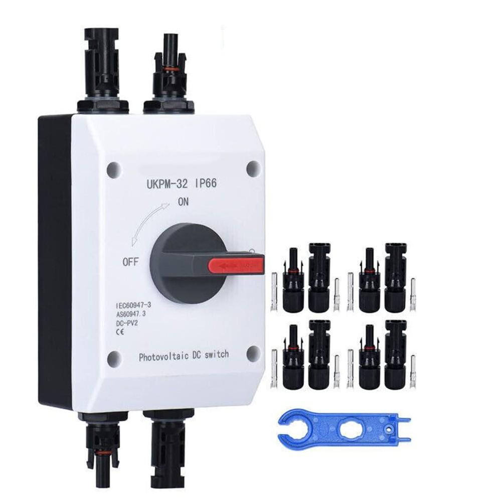 DC1200V PV разъединитель IP66 32A автоматический выключатель солнечный разъединитель коробка