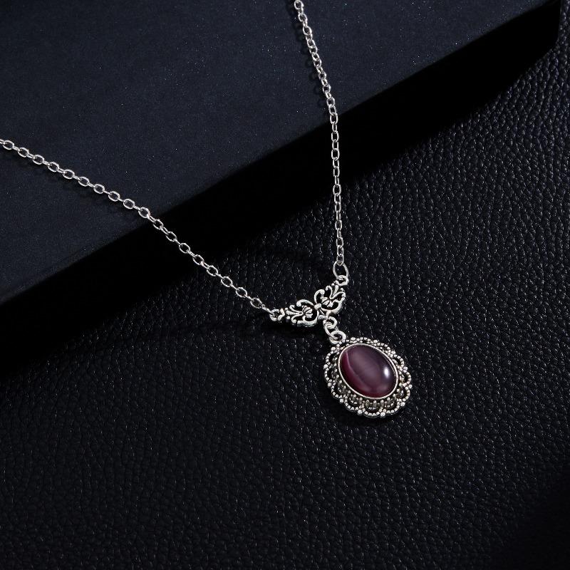 Винтажное кружевное викторианское ожерелье, чокер в стиле нео-готики с летучей мышью-вампиром, массивная цепь, кулон с фиолетовым кристаллом-самоцветом, унисекс