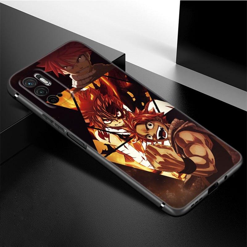 Anime Fairy Tail Phone Case For Xiaomi Redmi Note 11 10 9 8 Pro 11T 5G 10T 10S 9S 9T 9i 9C 9A 8T Soft TPU Black Cover Funda