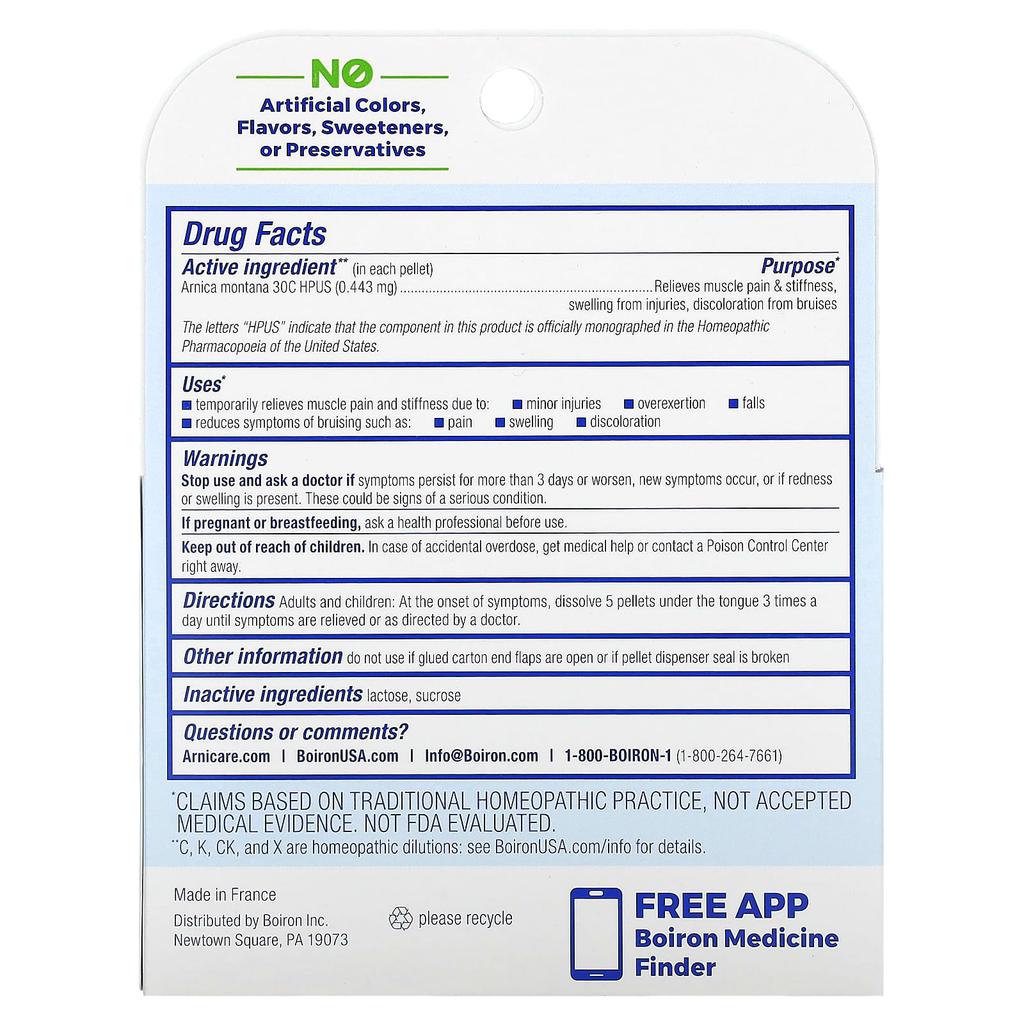 Arnica Montana, 30C, 3 Tubes, 80 Pellets Each, Approx. 30Ml