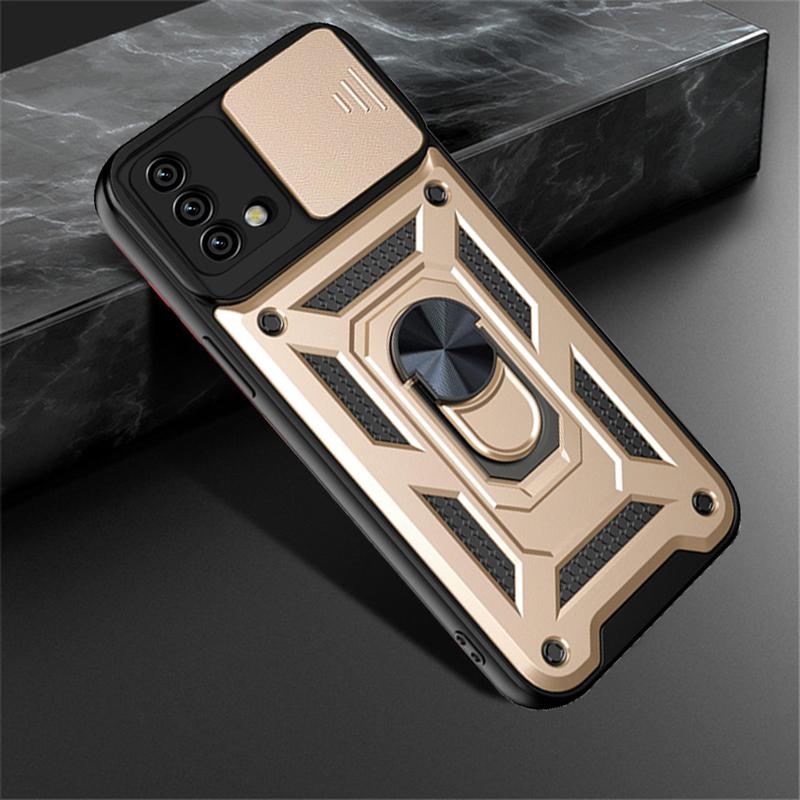 Чехол для телефона с объективом слайд-камеры для Huawei Honor 50 P30 P40 Lite EP Smart Y7P Y8P Y7A Y9A Y8S Y9S Nova 9 SE Противоударный защитный чехол с кольцом в стиле милитари