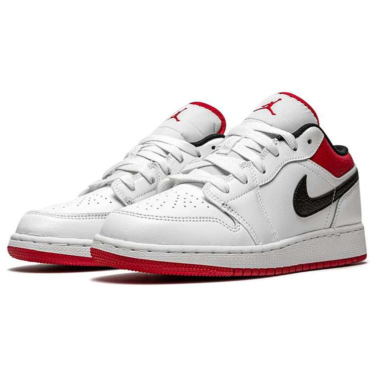 Jordan Kids Air Jordan 1 Low "White/Gym Red" Sneakers 553560-118