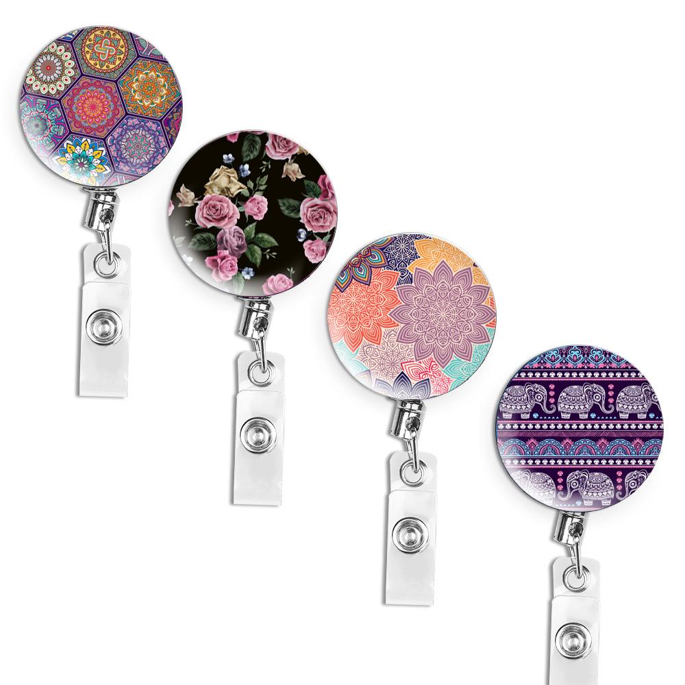 Креативный набор выдвижных офисных брелоков - 4 шт., противоугонный стальной трос