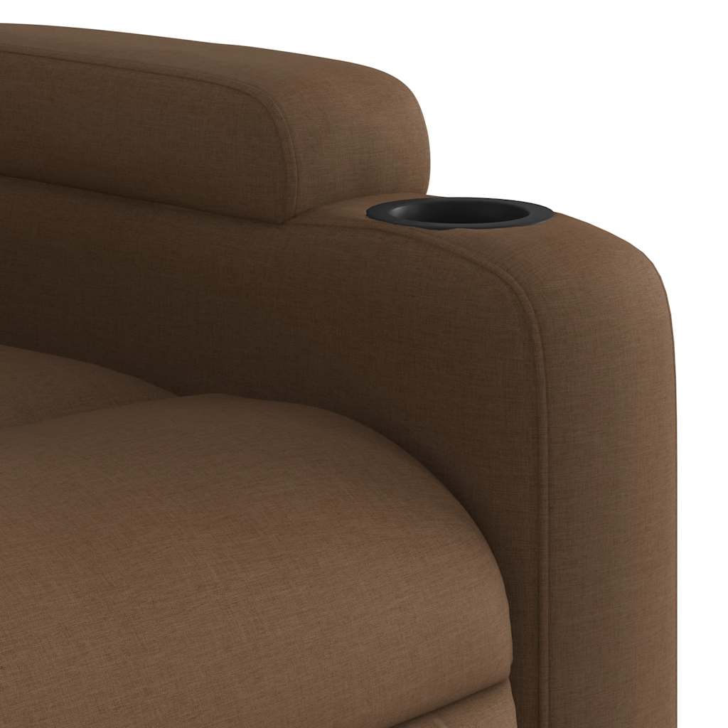 Massage Chair Brown Fabric