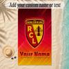 Beach Towelracing club de lens Custom Name Text Personalized Soft Towel for Beach Pool Indoor Home Decor Gift