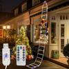 LED USB Plug Christmas Lights Christmas Decorative Ladder Light with Santa Claus 8 Flashing Modes for Holiday Wall Window Decor