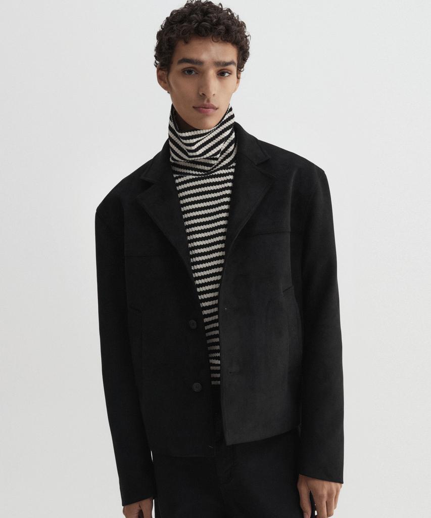Dnsr Suede Crop Blazer Black