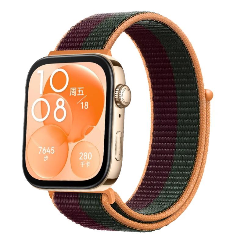 Нейлоновый петлевой ремешок для Huawei Watch Fit 3/4/4 Pro Дышащий спортивный браслет Ремешок для Huawei Watch Fit 4/Fit 4 Pro Браслет Ремень