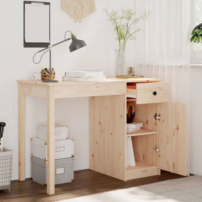 VidaXL Bureau 100x50x75 cm Bois massif de pin 814629