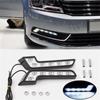 2x Bright White DC 12V 6 LED Daytime Running Light DRL Car Day Driving Fog Lamp