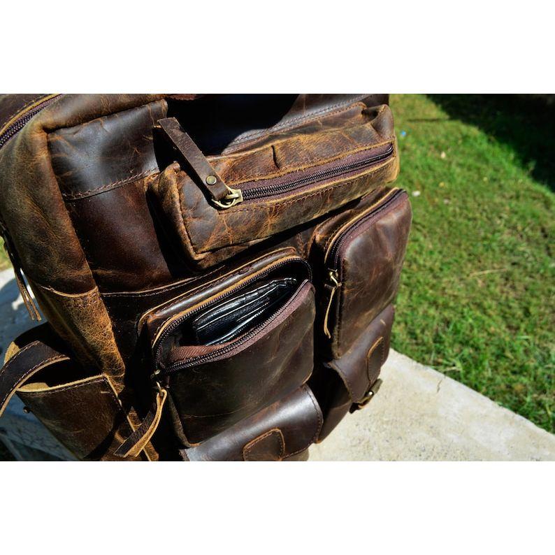 Кожаный рюкзак 17 дюймов, дорожный рюкзак, винтажная сумка для ноутбука, туристический школьный рюкзак для колледжа, уличный рюкзак на плечо для мужчин и женщин