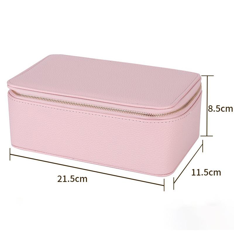 Portable Travel Creative Jewelry Storage Boxes Miniature Separate Bag Women's Jewelry Organizer Case Leather Ring Earring Necklace Ornaments Packaging