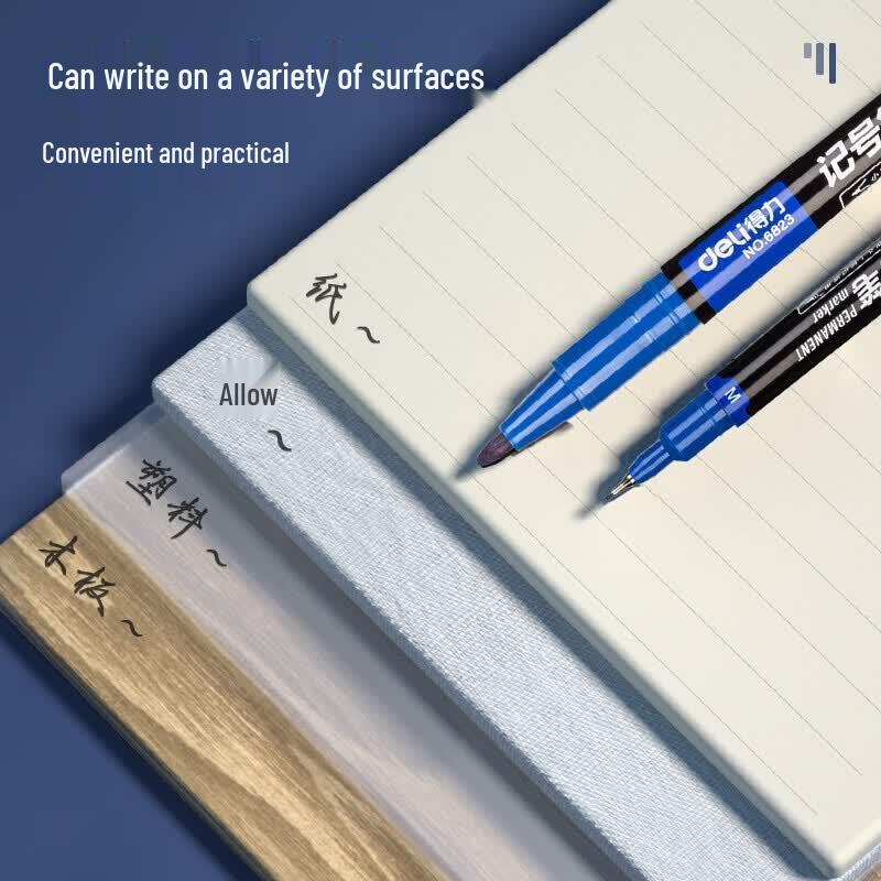 Deli 6823 Dual-Tip Marker Pen