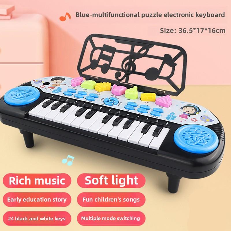 24 Keys Piano Keyboard Interactive Learning Toy with Demo Song Musical Gift for Kids Ages 3-6 Early Education Tool Birthday Gift