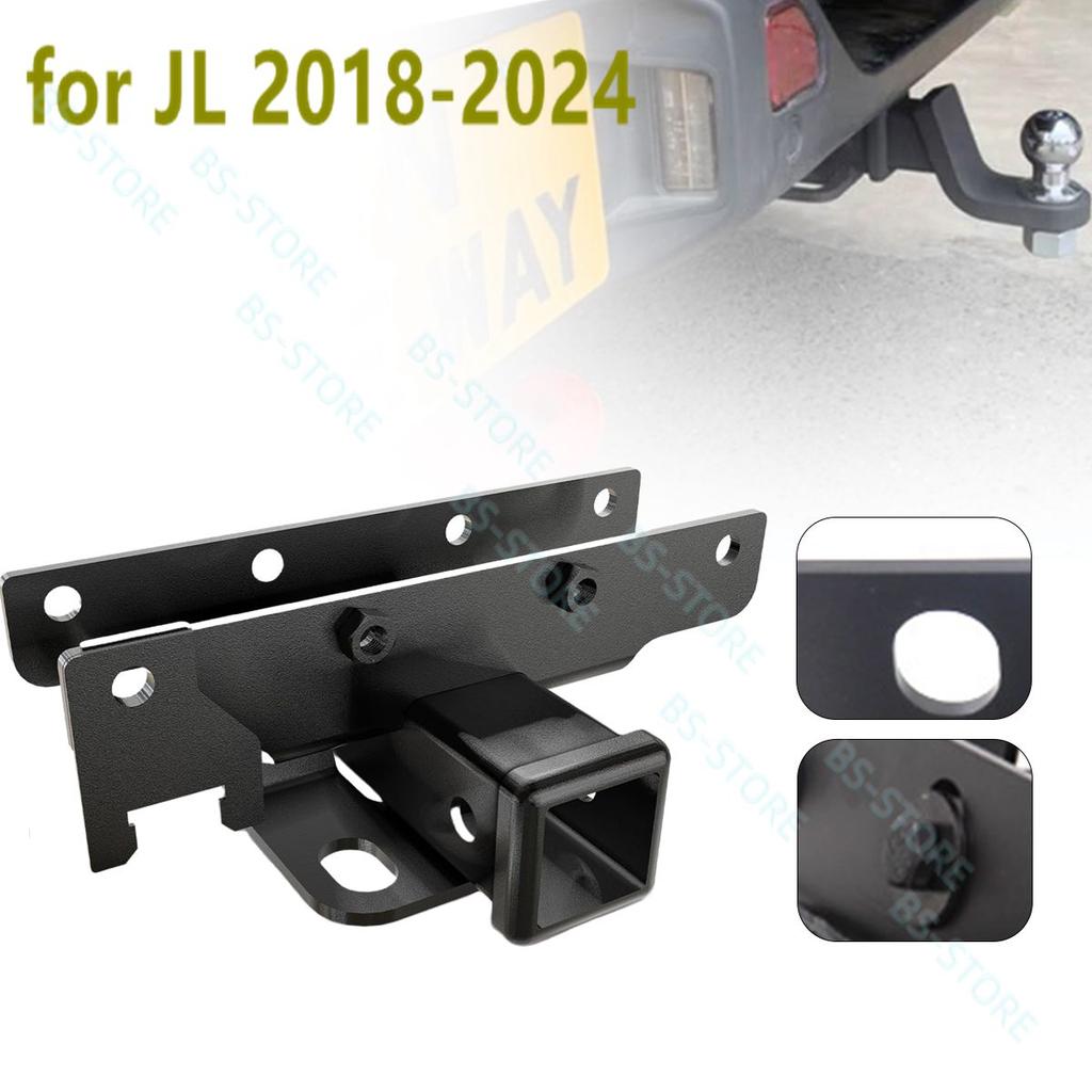Rear Towing Trailer Hitch Receiver 2inch Steel Tow Connector Accessories 4 Door For Jeep Wrangler JK 2007-2018/JL 2018-2025