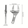 1PC Multifunctional Aluminum Wrench - Adjustable, Strong Grip for Bathroom Repairs, Fits 6-68mm Pipes and Valves