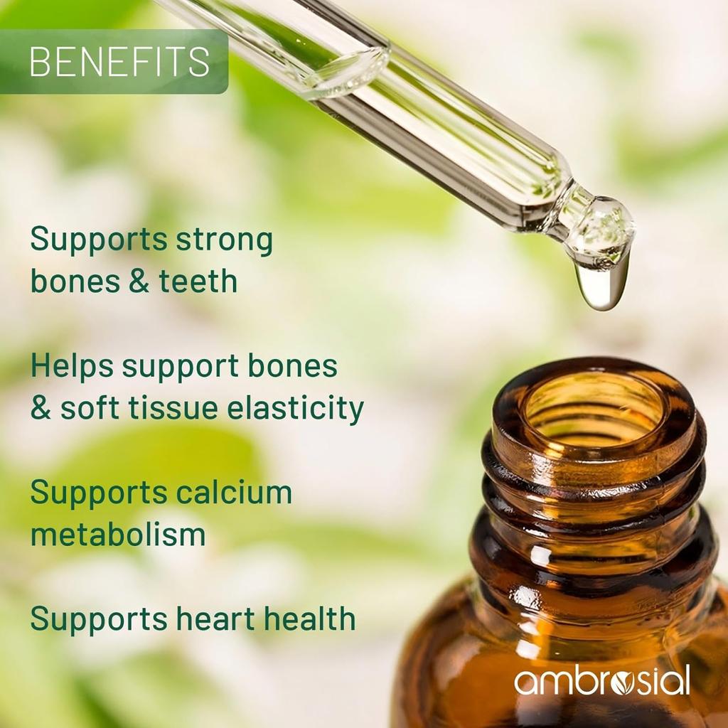 Ambrosial Vitamin D3 K2 Drops Жидкая добавка для взрослых и детей | Вкус манго (Упаковка 1-30 мл)