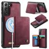 For Samsung Galaxy S21 FE 5G Magnetic Case CASEME ME80 Series Leather PC TPU Phone Cover with Detachable Wallet