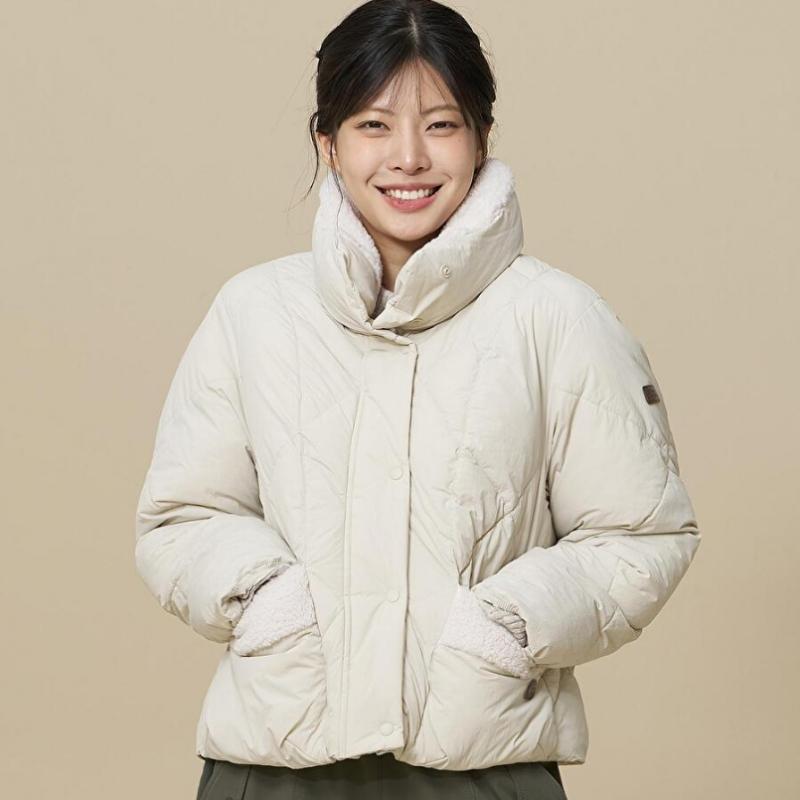 Teddy Diamond Quilting Puffer W Ivory