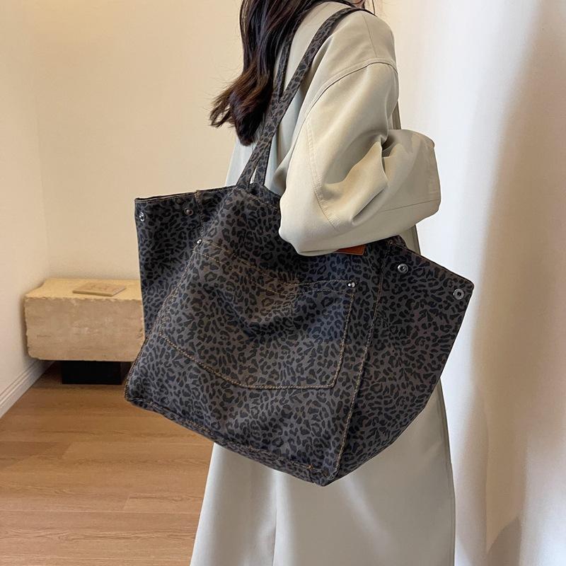 Холщовая сумка большой емкости на плечо, женская портативная сумка для покупок, большая сумка