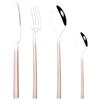 4Pcs Black Gold Cutlery Set Knives Fork Spoon Dinner Tableware Stainless Steel Dinnerware Party Kitchen Flatware Silverware Set