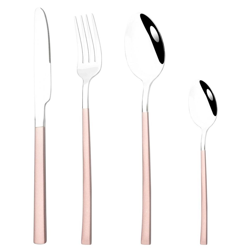 4Pcs Black Gold Cutlery Set Knives Fork Spoon Dinner Tableware Stainless Steel Dinnerware Party Kitchen Flatware Silverware Set