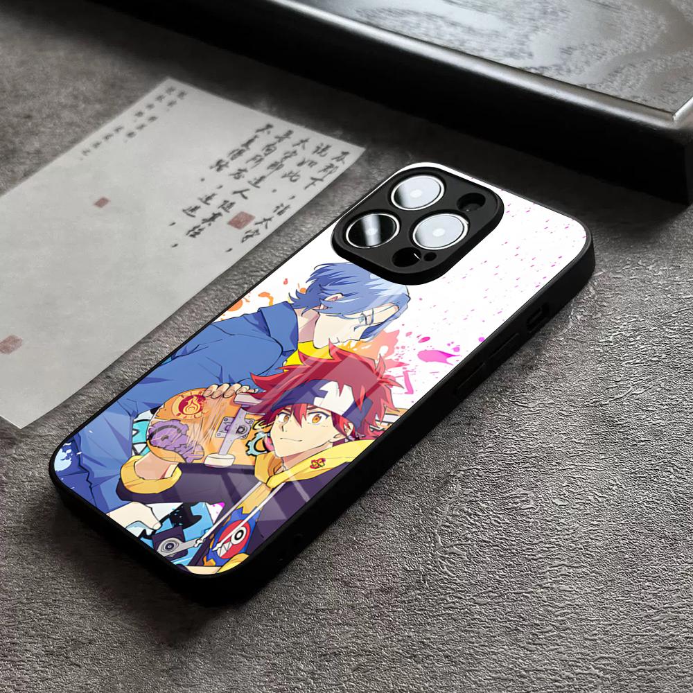 Чехол для телефона Boy S-Sk8 The Infinity Аниме для IPhone 17 16 Pro Max 15 Plus 14 Pro 12 11 13 Mini X XR XS Max SE Стеклянная крышка