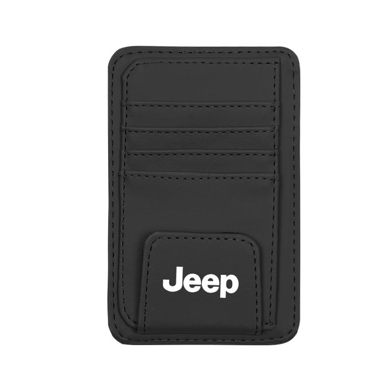 Sun Visor Card Bag Storage Clip Glasses Storage Accessories For Jeep Wrangler Rubicon Renegade Compass Grand Cherokee Patriot JK ALR1