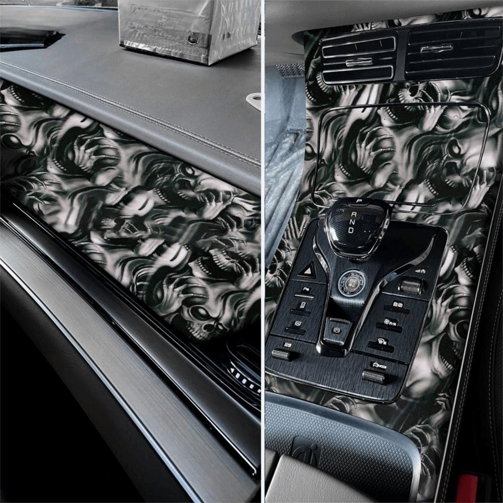 Self-Adhesive Car Stickers Wrap Vinyl Film Skull Car Interior Sticker For Car Motorcycle DIY