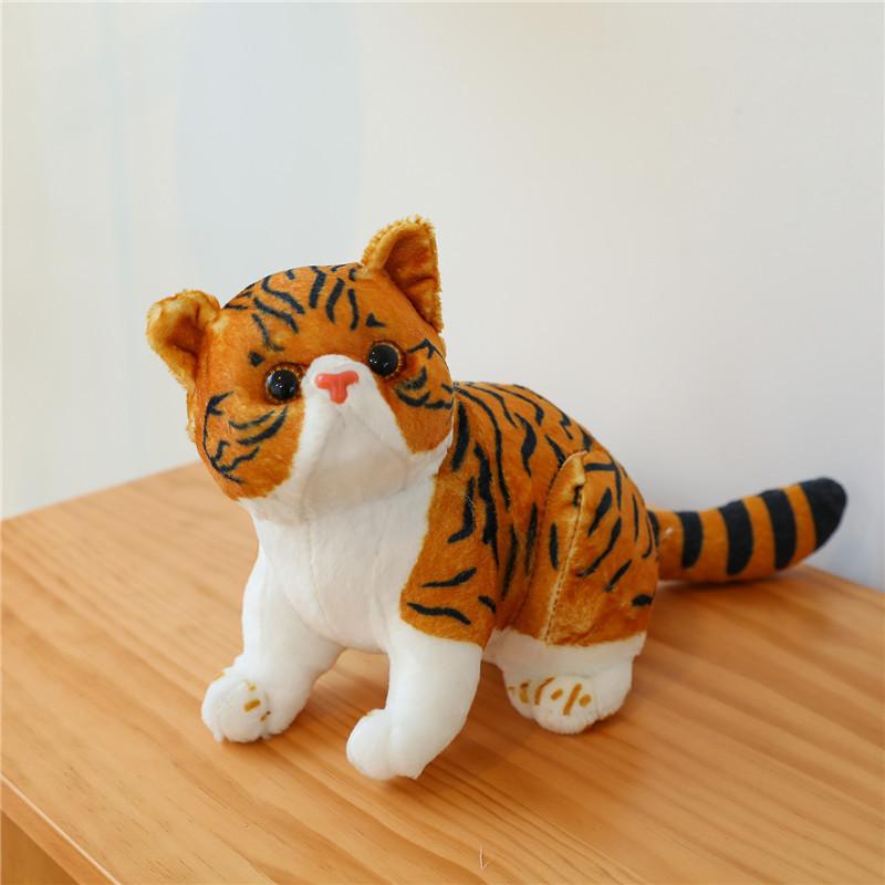 Очаровательная плюшевая игрушка серый кот, реалистичная короткошерстная мягкая кукла для детей