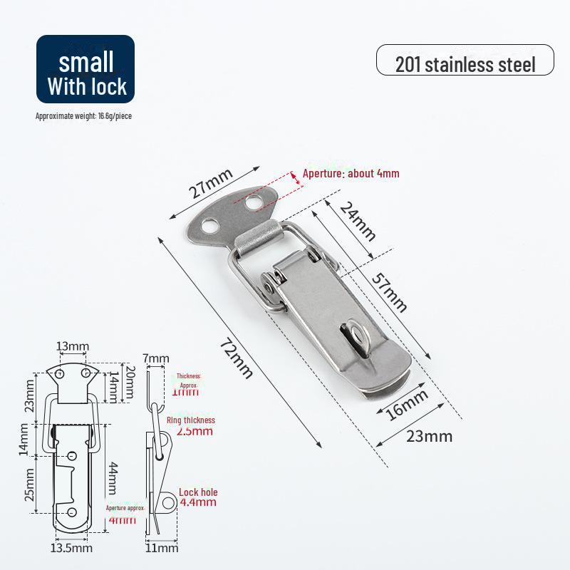 Замок-пряжка Duckbill из нержавеющей стали 304 для деревянных или металлических ящиков