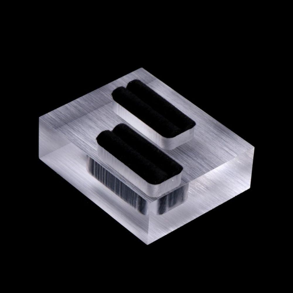 Single Double Transparent Frosted Rings Organizer Rings Display Stand Rings Holder Jewelry Shop