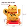 Солнечная фигурка машущей кошки - Керамический талисман на удачу для автомобиля или магазина