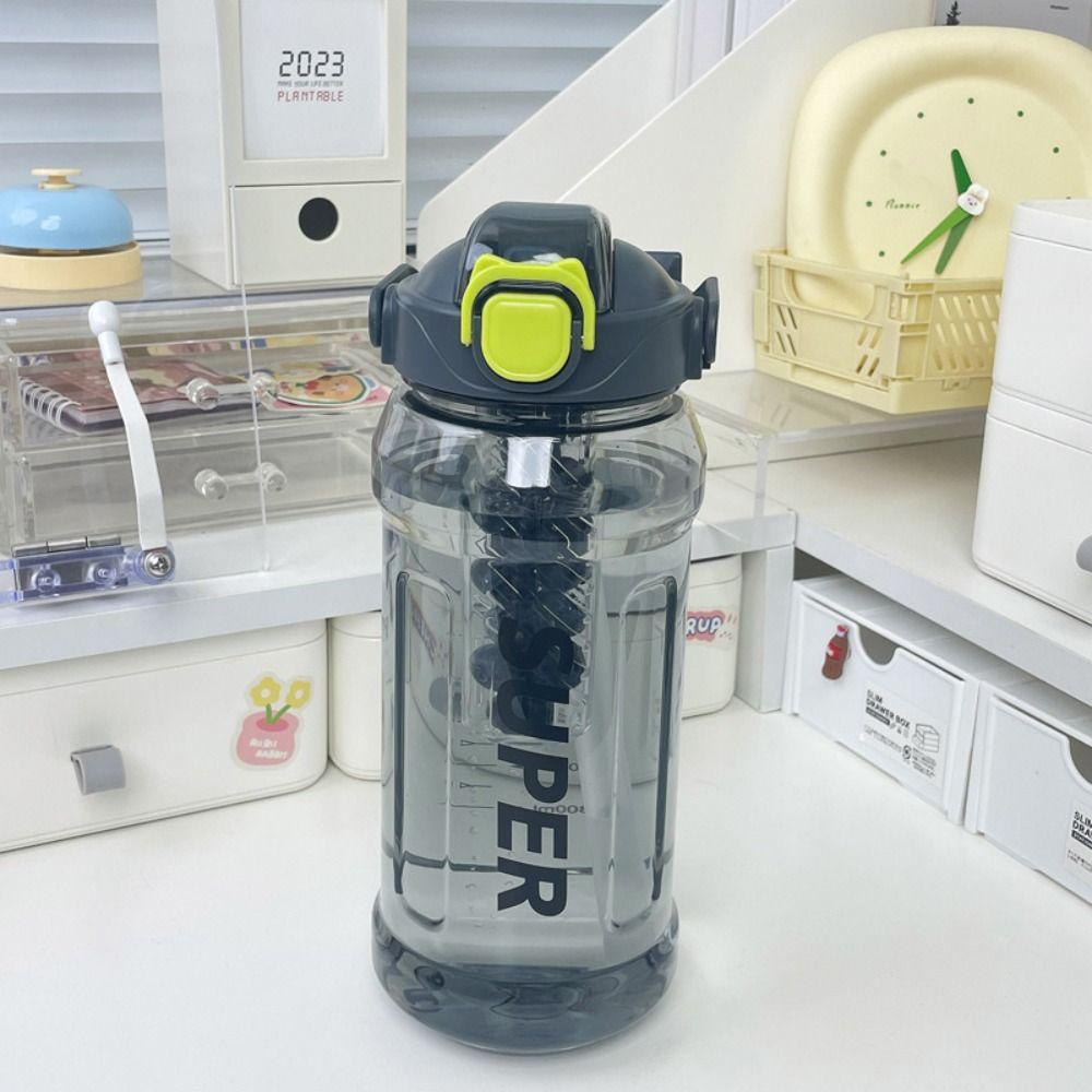 Bounce Lid Sports Water Bottle PC Large Capacity Sports Kettle Camping Drinking Tool