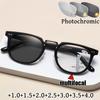 Unisex Business Men Progressive Multifocal Presbyopia Eyeglasses Smart Photochromic Reading Glasses Finished Bifocal Eyewear