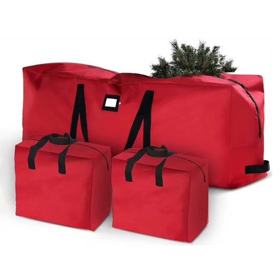 Сумка для хранения новогодней елки с усиленной ручкой, застежкой-молнией, большой вместимостью, широким отверстием, очень большой искусственной новогодней елки