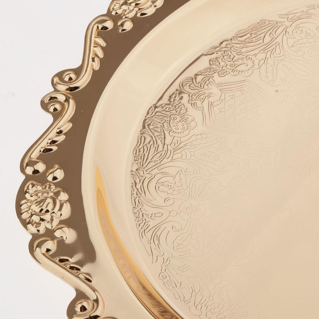 Сервировочная тарелка для десерта, золотое блюдо, витрина с фруктами, товары для дня рождения, 20 см