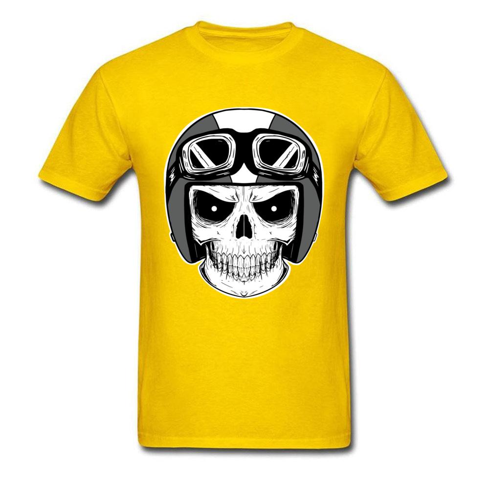 Moto Biker Tshirt Mens Tshirts Punk Skull Helmet T Shirt Funky Short Sleeve Tops  Tees O Neck All Cotton Clothes Faddish Black