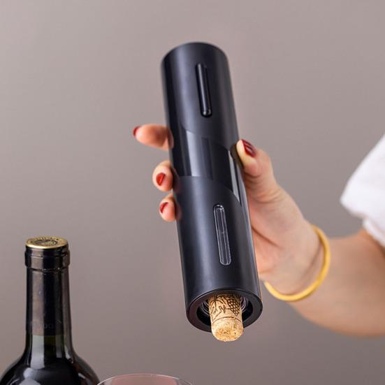 Electric Wine Bottle Opener with Foil Cutter One-click Button Reusable Automatic Wine Corkscrew Remover Tool USB Rechargeable