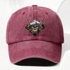 Men  Women Vintage Elk Print Trucker Hat  Adjustable Soft Top Baseball Cap with Elk Antler Washed Suitable for Outdoor Fis