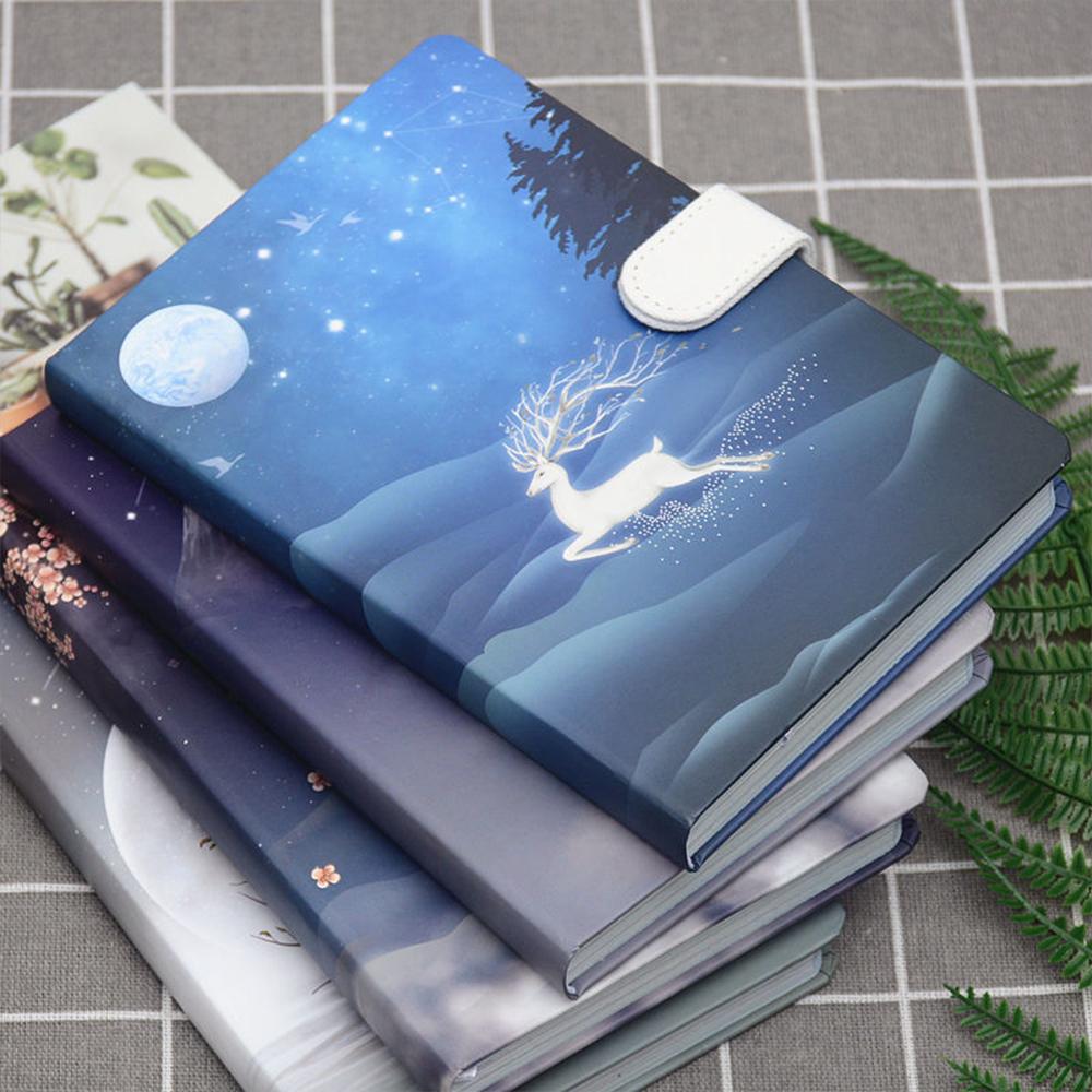 A5 Magnetic Buckle Student Ledger, Diary, Record Book, 112 Colored Pages, Travel Log, Notebook, Excerpt Book