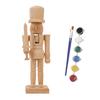 Yousheng Unfinished Nutcracker Soldier Wooden DIY Nutcracker Figure Unpainted Nutcracker Soldier Figurine for Christmas Decoration Craft Project