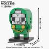 MOOXI Серия Фильмы MOC Набор Кирпичиков Фигурка BrickHeadzed Модель DIY Строительные Блоки Монтессори Детские Обучающие Игрушки Для Детей Подарок