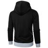 Men‘s Zipper Pullover Long Sleeve Hooded Sweatshirt Tops Blouse