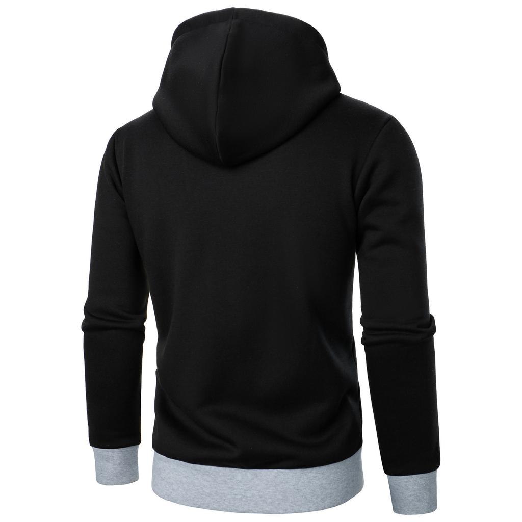Men‘s Zipper Pullover Long Sleeve Hooded Sweatshirt Tops Blouse