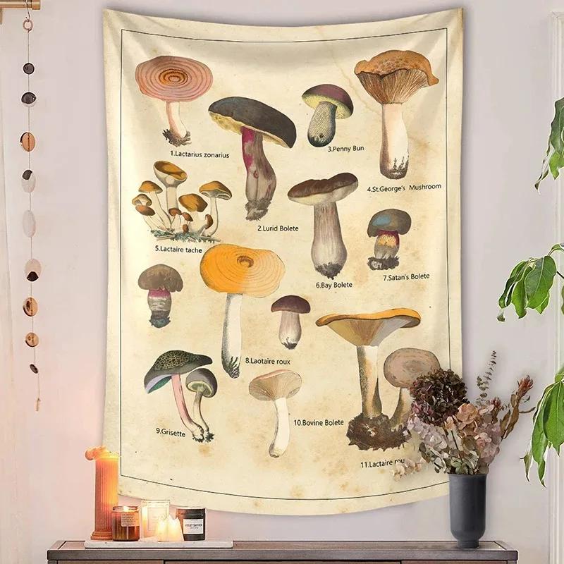 Home Wall Decoration Tapestry Mushroom Pattern Hanging Cloth Office Living Room Tapestry