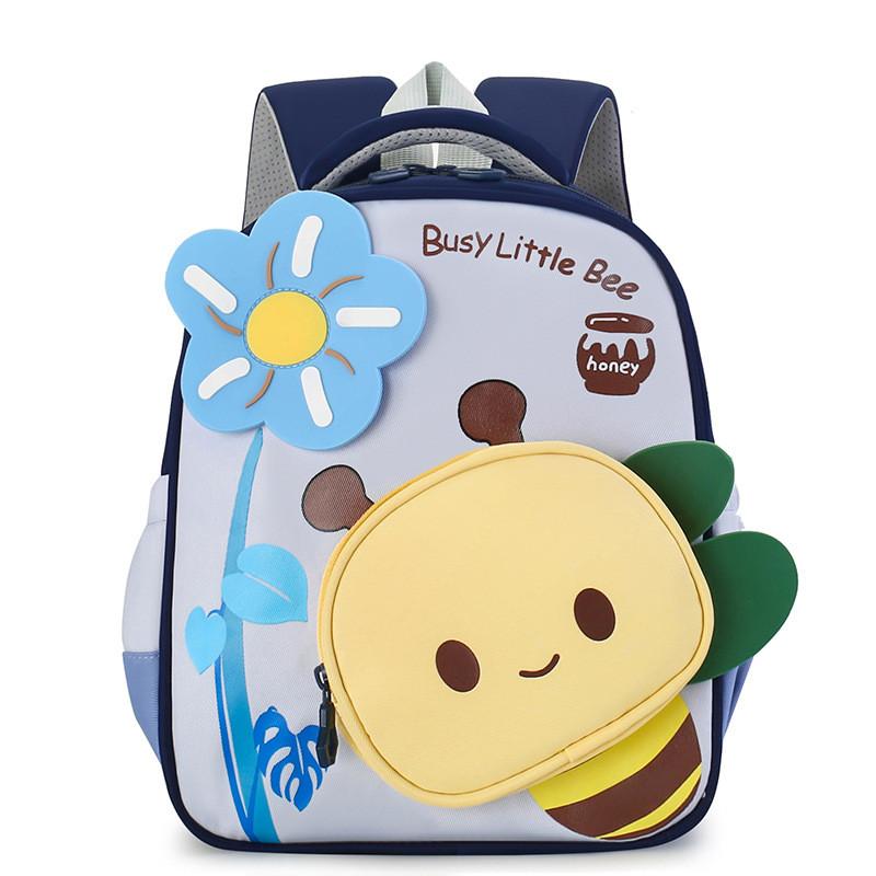 Cartoon Childrens Backpack With Small Bees And Flower Decorations For Use Daily